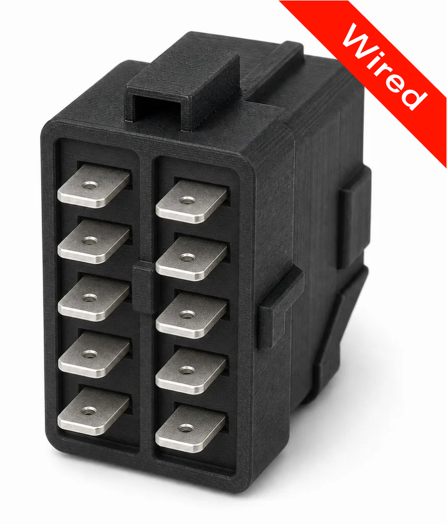 10 Pins Male connector with 10 cm wires | PRCW10-0046-A