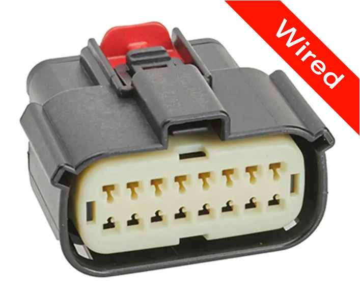 16 Pins Female connector with 10 cm wires | PRCW16-0029-B