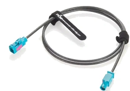 2-pole water blue FAKRA extension cable, for radar/camera application (coding Z/neutral) 0.5m | PRC2-0124
