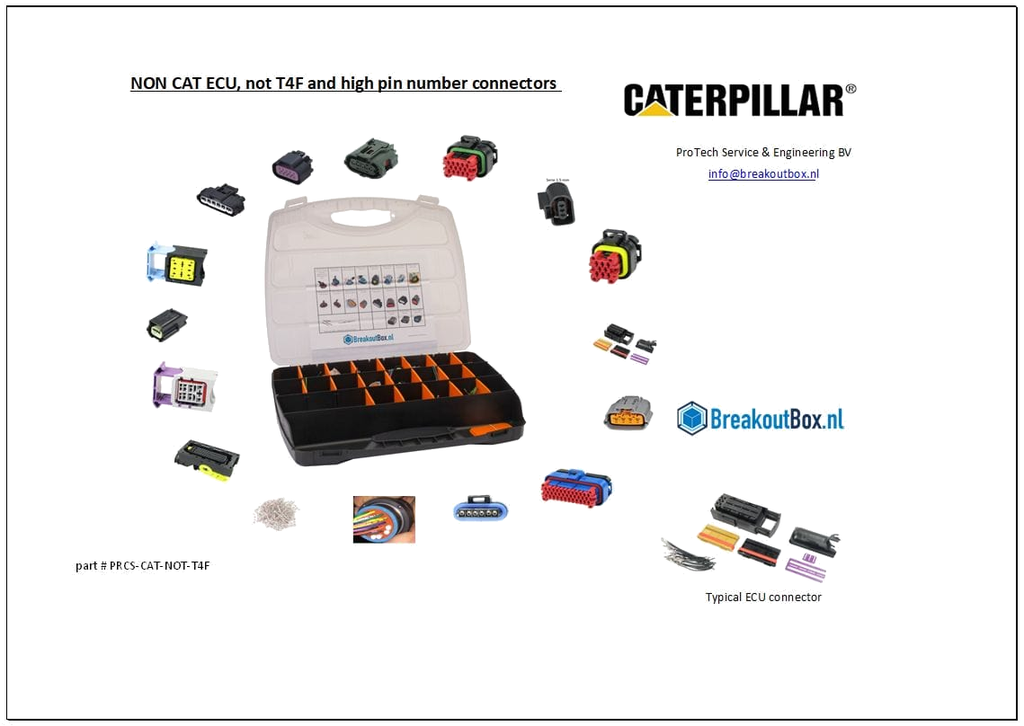 [PRCS-CAT-NOT-T4F] Caterpillar Non-Cat ECU Not T4F and High pins Number Connectors | PRCS-CAT-NOT-T4F