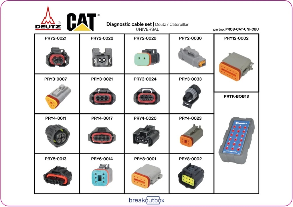 [PRCS-CAT-UNI-DEU] Caterpillar Diagnostic Cable Set | PRCS-CAT-UNI-DEU