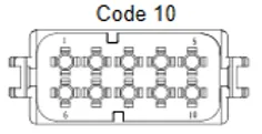 [PRC10-0041-A] 10 Pin Male connector PRC10-0041-A